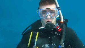 Pictured above is a student in Pro Dive's Learn to Scuba Dive Course