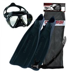 Cressi Pro Star Mask Snorkel and Fins Set